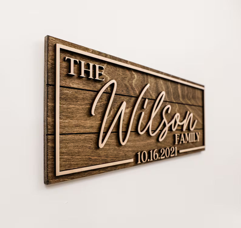 Custom Personalized Wedding Gift-Name Sign